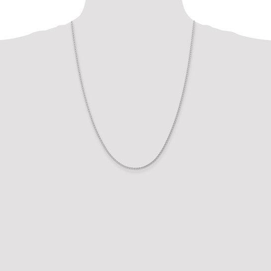 14k White Gold 1.75mm Parisian Wheat Chain