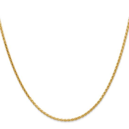 14k 1.9mm Diamond-Cut Parisian Wheat Chain