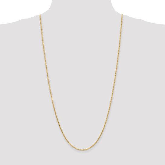 14k 1.9mm Diamond-Cut Parisian Wheat Chain
