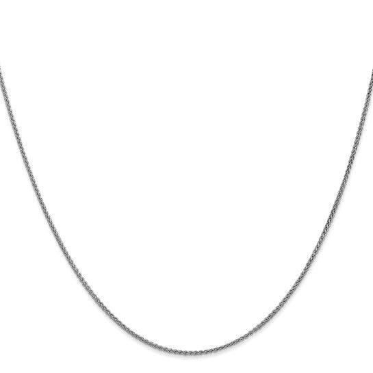 14k White Gold 1.25mm Spiga Chain