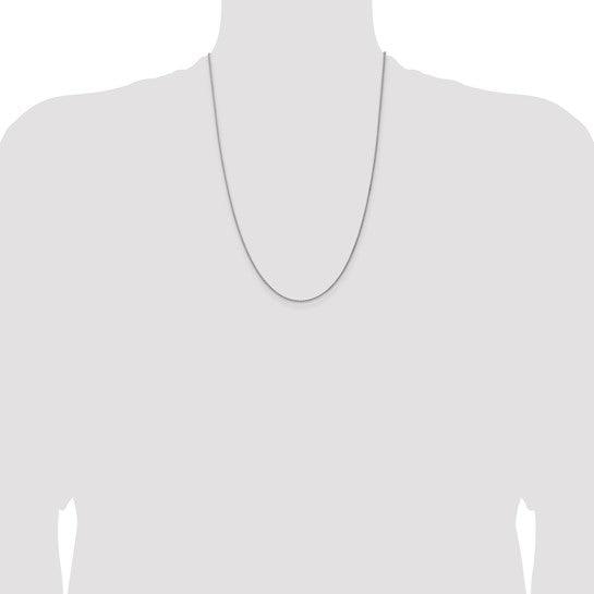 14k White Gold 1.25mm Spiga Chain