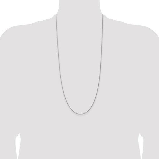 14k White Gold 1.25mm Spiga Chain