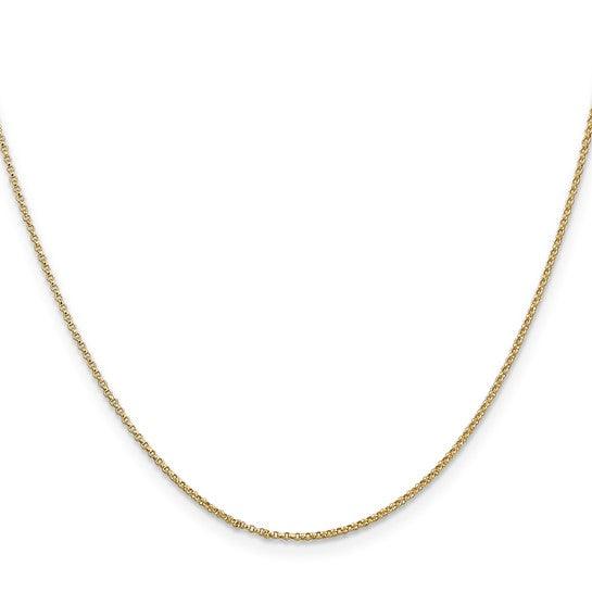 14k 1.15mm Rolo Pendant Chain