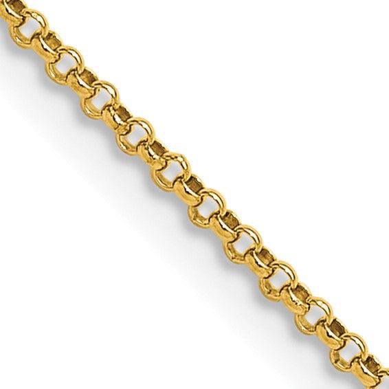 14k 1.55mm Rolo Pendant Chain
