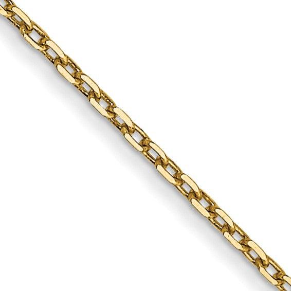 14k 0.80mm Diamond Cut Cable Chain