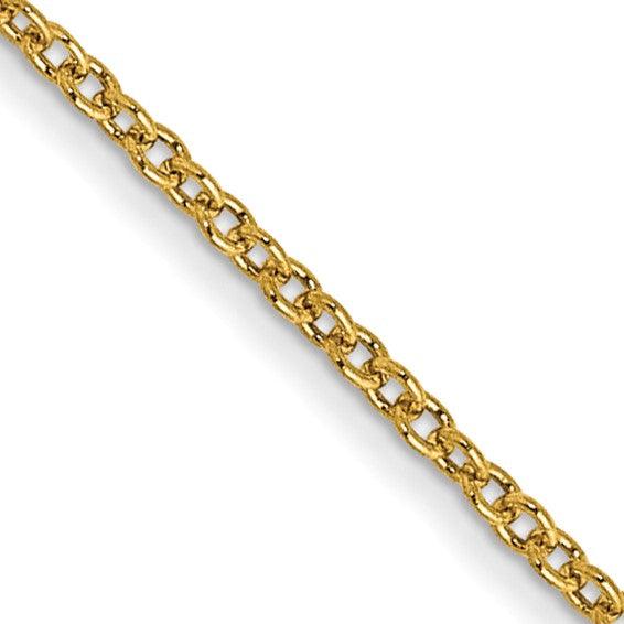14k 1mm 14 Inch Cable Chain