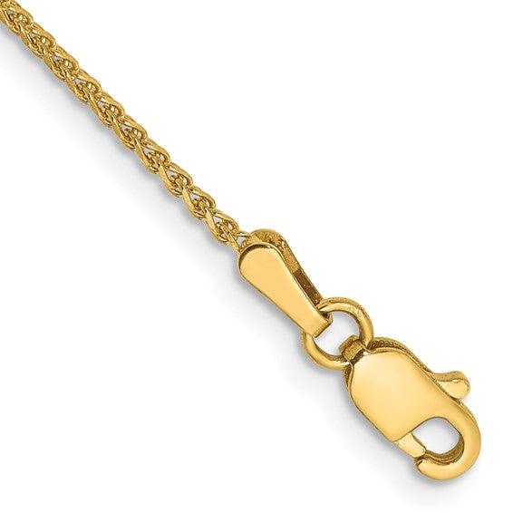 14k 1.25mm Diamond Cut Spiga Bracelet