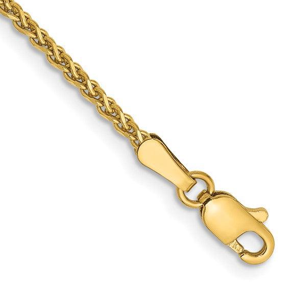 14k 1.7mm Diamond Cut Spiga Bracelet
