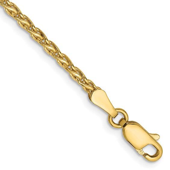 14k 2.25mm Parisian Wheat Bracelet