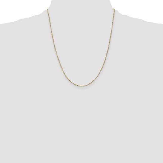 14k 1.25mm Flat Figaro Chain