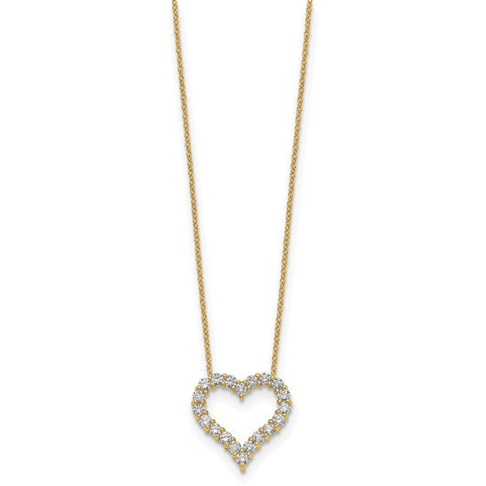 14k Lab Grown Diamond Heart Pendant Necklaces