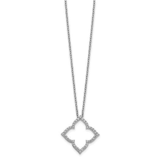 14k White Gold Diamond Necklace