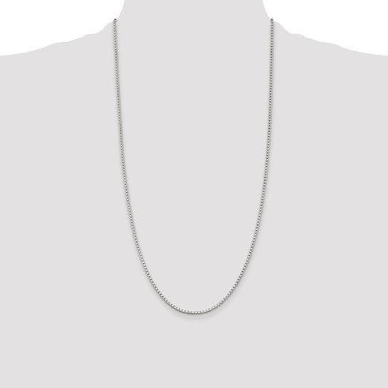 Sterling Silver 2mm Round Box Chain