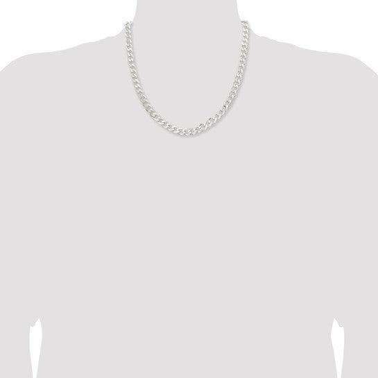 Sterling Silver 7.5mm Curb Chain