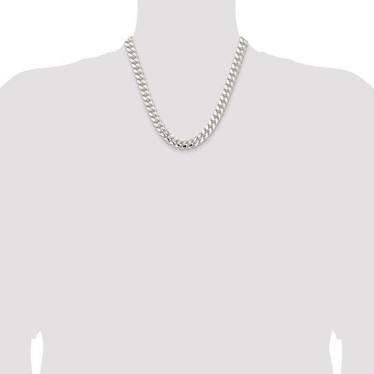 Sterling Silver 10.5mm Domed Curb Chain