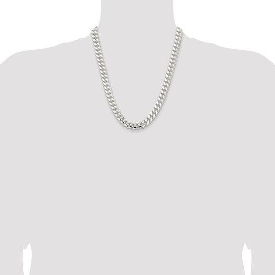 Sterling Silver 10.5mm Domed Curb Chain