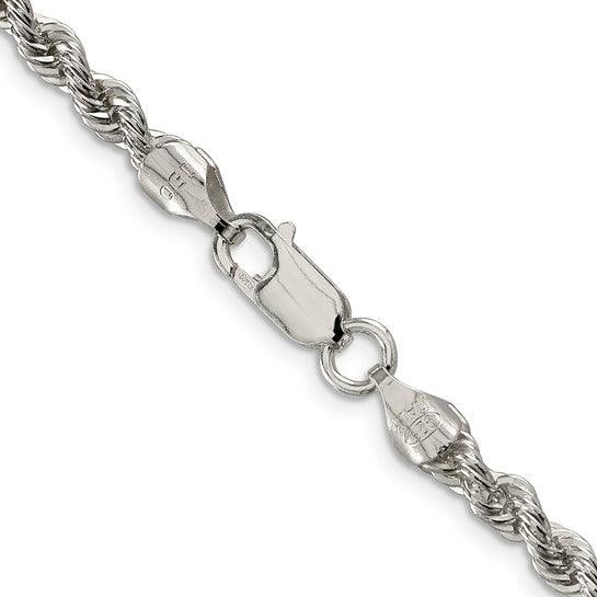 Sterling Silver 4.3mm Solid Rope Chain