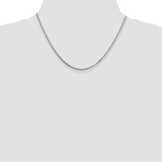 Sterling Silver 2.5mm Diamond-cut Spiga Chain