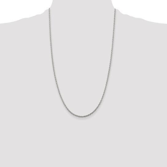 Sterling Silver 2mm Loose Rope Chain