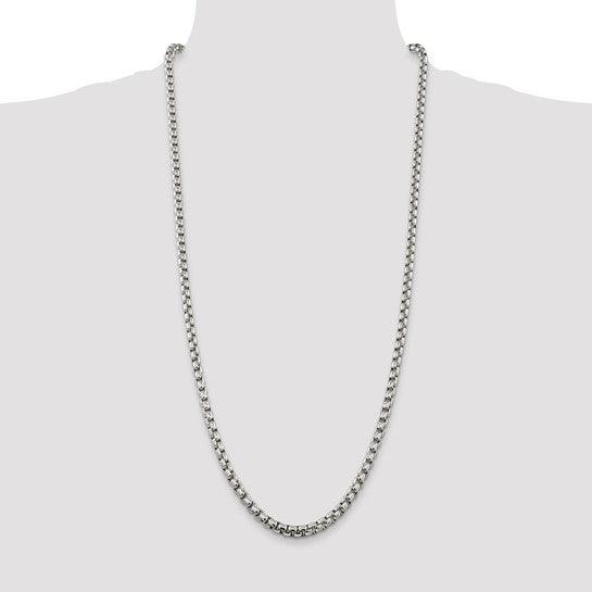 Sterling Silver 5.20mm Round Box Chain