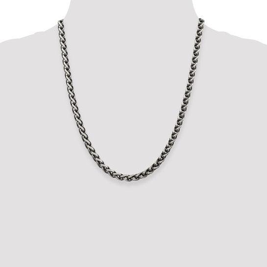 Sterling Silver 6mm Round Spiga Chain