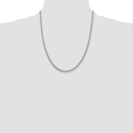 Sterling Silver Polished 3.15mm Curb Chain