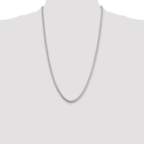Sterling Silver 3.6mm Round Box Chain