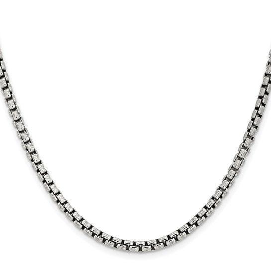 Sterling Silver 3.6mm Round Box Chain