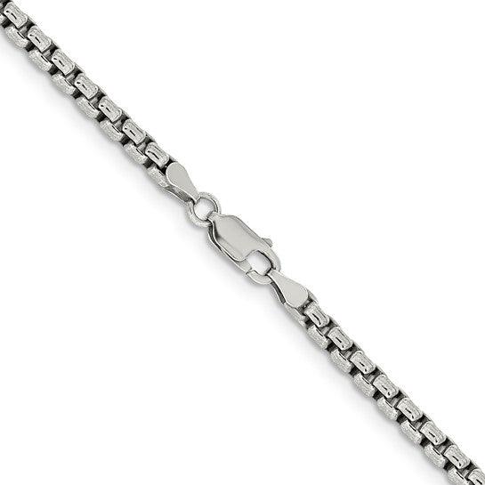 Sterling Silver 3.6mm Round Box Chain