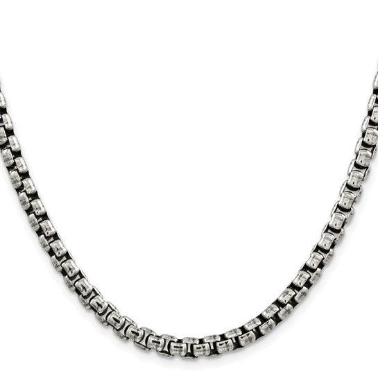 Sterling Silver 5.20mm Round Box Chain