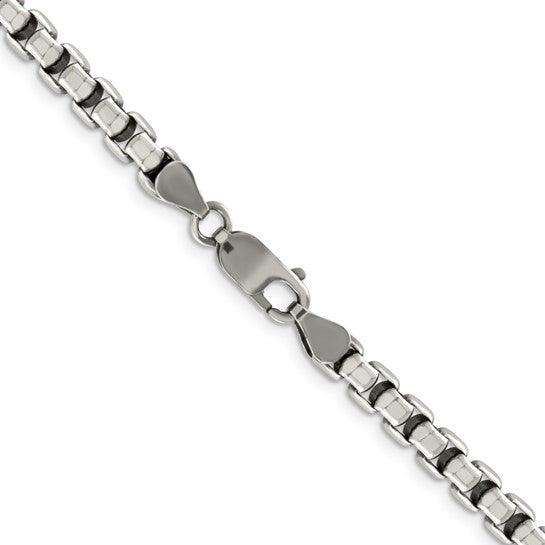 Sterling Silver 5.20mm Round Box Chain