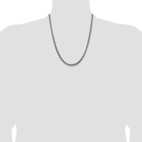 Sterling Silver 5.20mm Round Box Chain