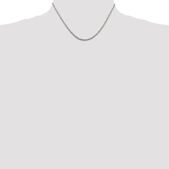 Sterling Silver 2.50mm Loose Rope Chain