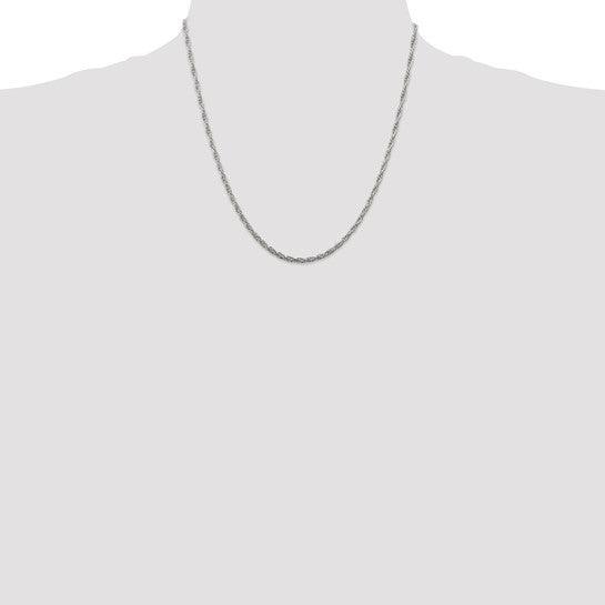 Sterling Silver 2.50mm Loose Rope Chain