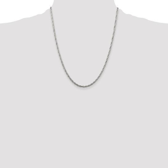 Sterling Silver 2.50mm Loose Rope Chain