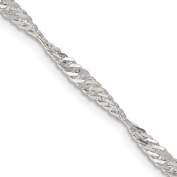 Sterling Silver 3.50mm Singapore Chain