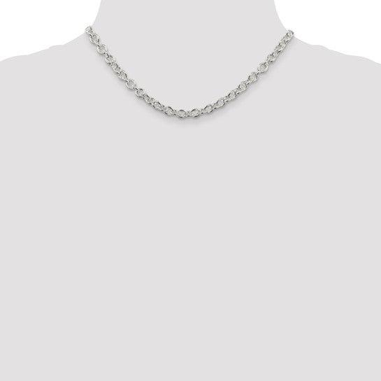Sterling Silver 6.10mm Cable Chain