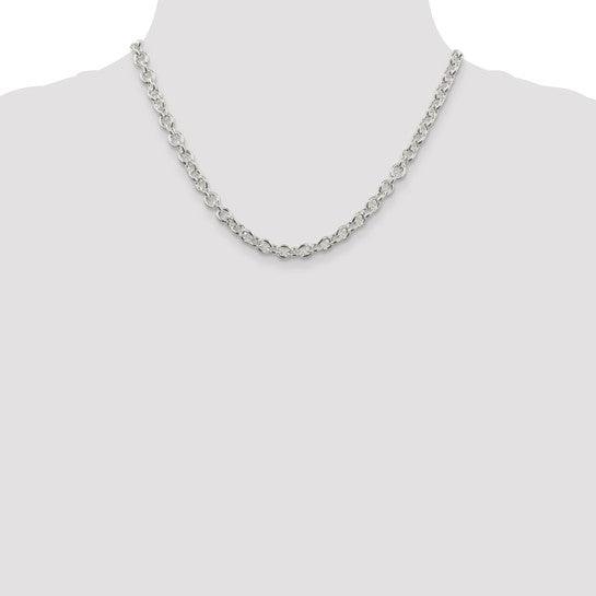 Sterling Silver 6.10mm Cable Chain