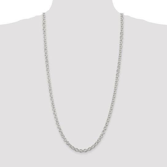 Sterling Silver 6.10mm Cable Chain