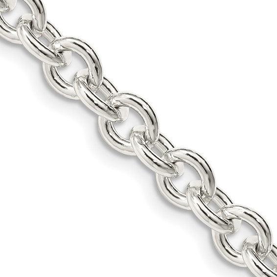 Sterling Silver 6.10mm Cable Chain