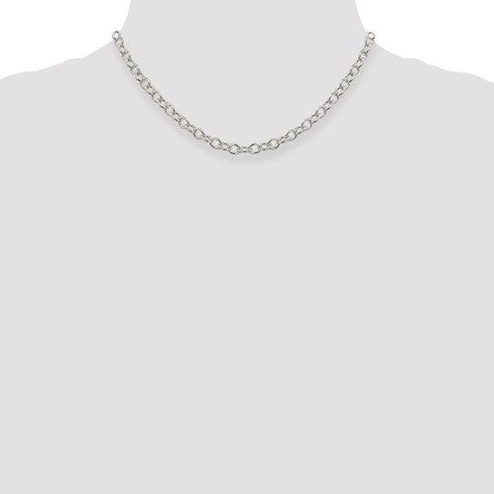 Sterling Silver 5.75mm Oval cable chain