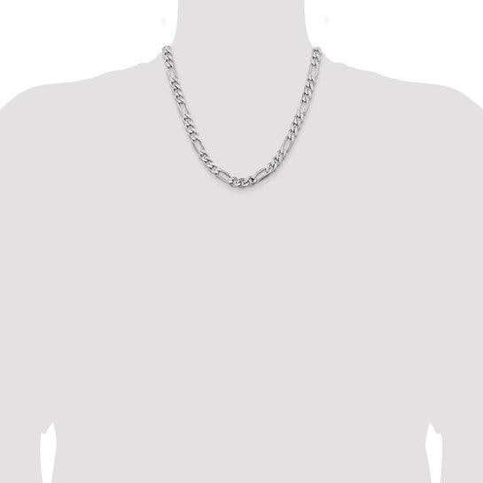 Sterling Silver 7.75mm Figaro Chain