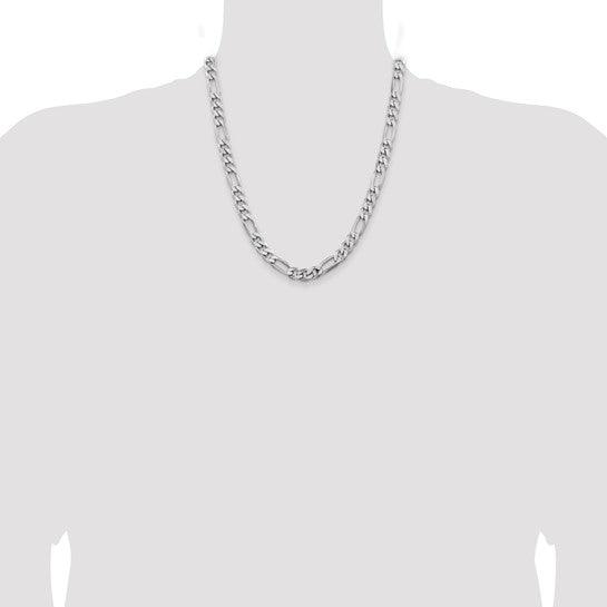 Sterling Silver 7.75mm Figaro Chain