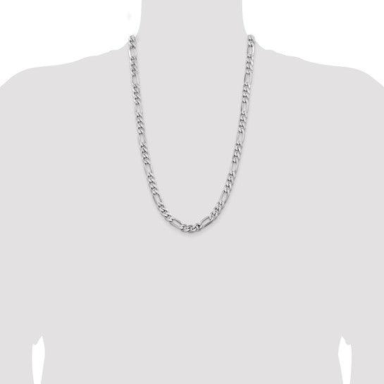 Sterling Silver 7.75mm Figaro Chain
