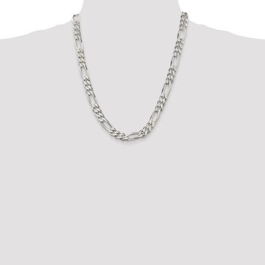 Sterling Silver 9mm Figaro Chain