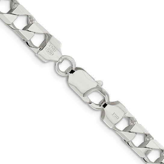 Sterling Silver 6.75mm Polished Open Curb Chain