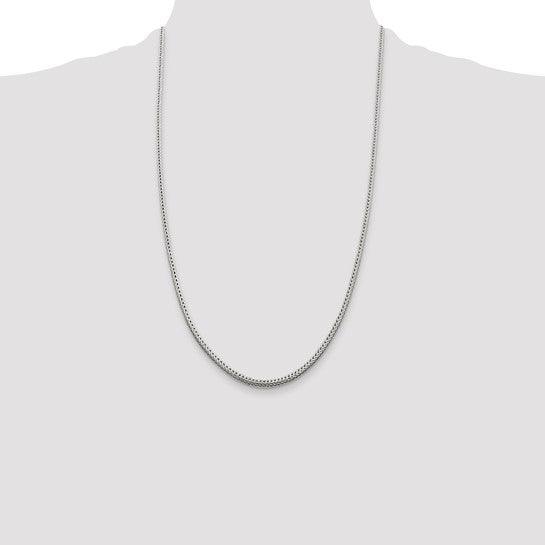 Sterling Silver 2.5mm Diamond Cut Round Franco Chain