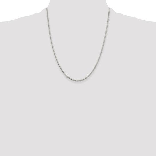 Sterling Silver 2mm Diamond-cut Snake Chain