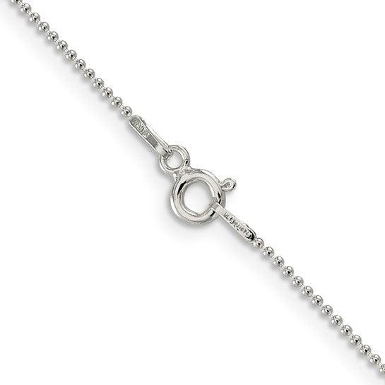 Sterling Silver 5.00mm Beaded Chain