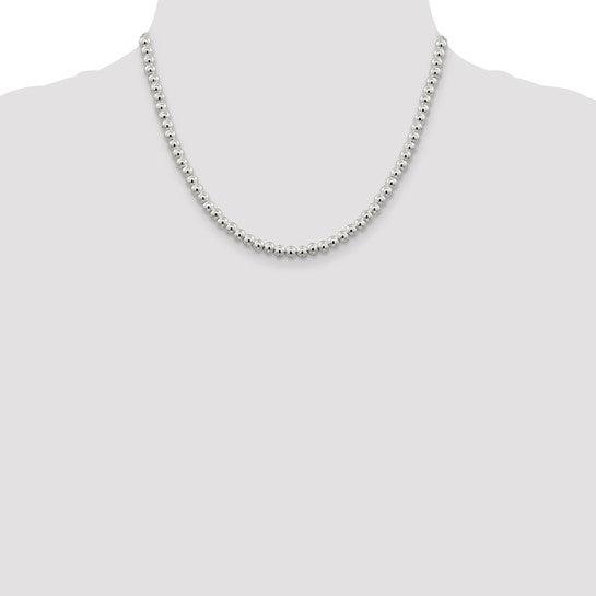 Sterling Silver 5mm Beaded Box Chain